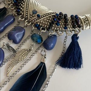 Stunning Navy Blue Statement Necklace - NWT